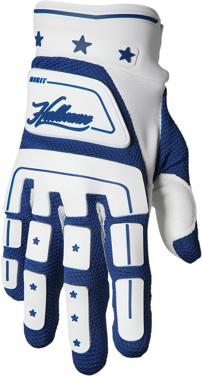 THOR Hallman Digit Gloves - White/Navy Medium (Part #3330-6772)