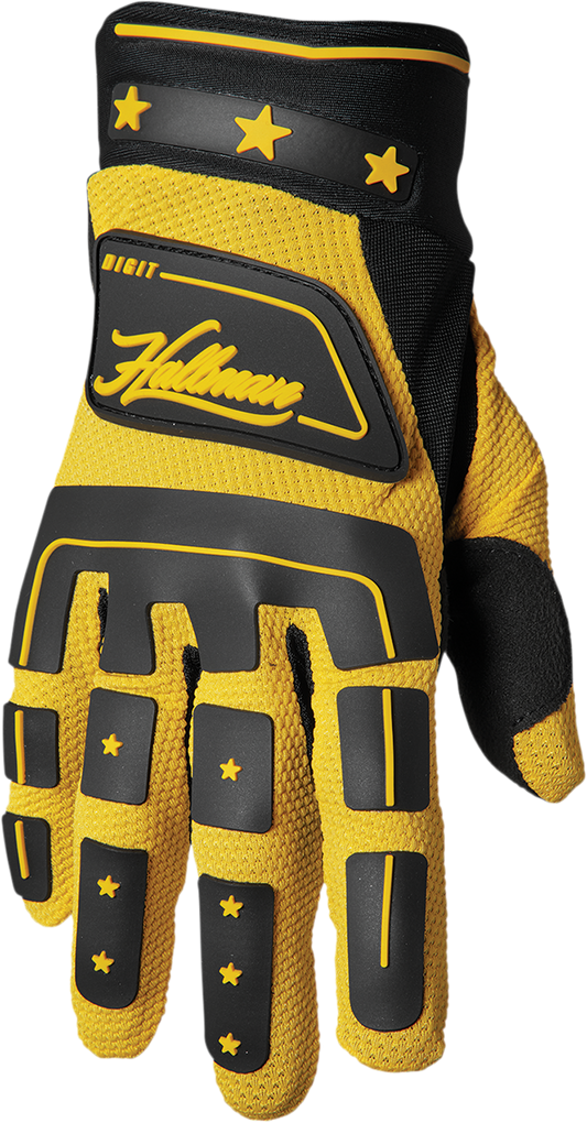 THOR Hallman Digit Gloves - Black/Yellow, Size XS - Part 3330-6776
