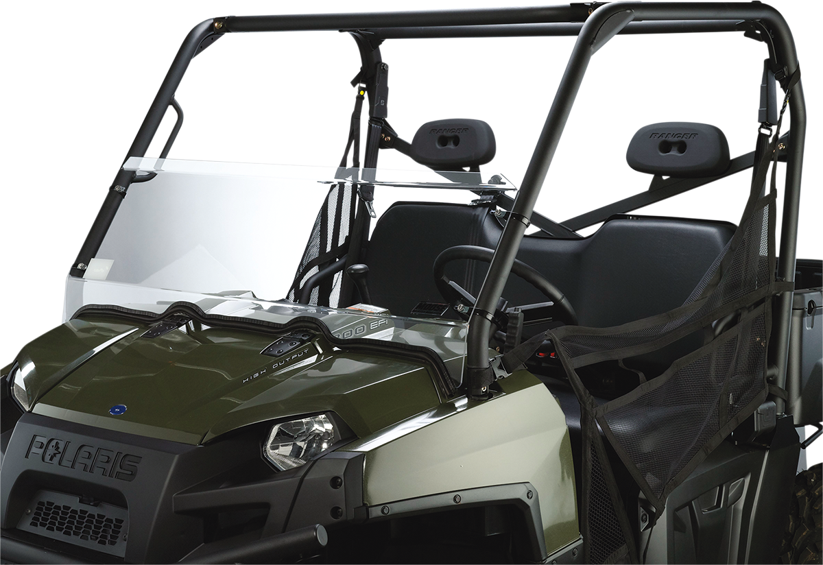 Moose Offroad Half Windshield for Ranger V000033-12200M - Polycarbonate Shield with Moose Logo and Stainless Steel Clamps