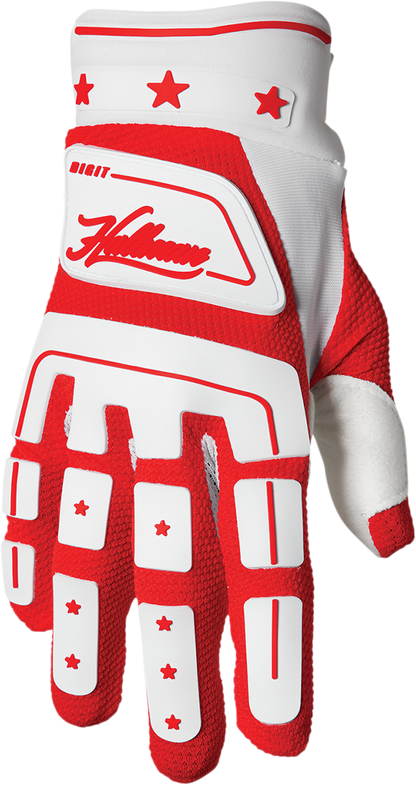 THOR Hallman Digit Gloves - White/Red, Medium, Part Number 3330-6784