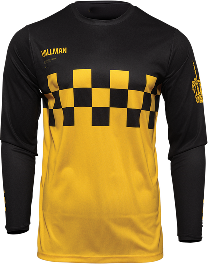 THOR Hallman Differ Cheq Jersey - Yellow/Black, Small - Part Number 2910-6587
