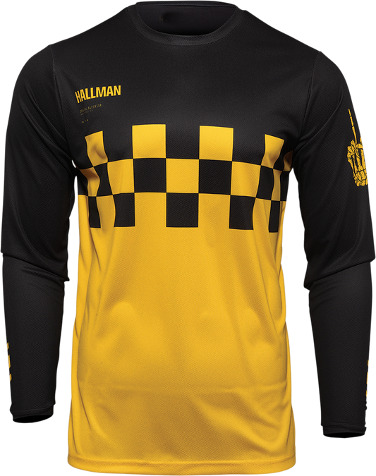 THOR Hallman Differ Cheq Jersey - Yellow/Black, Small - Part Number 2910-6587