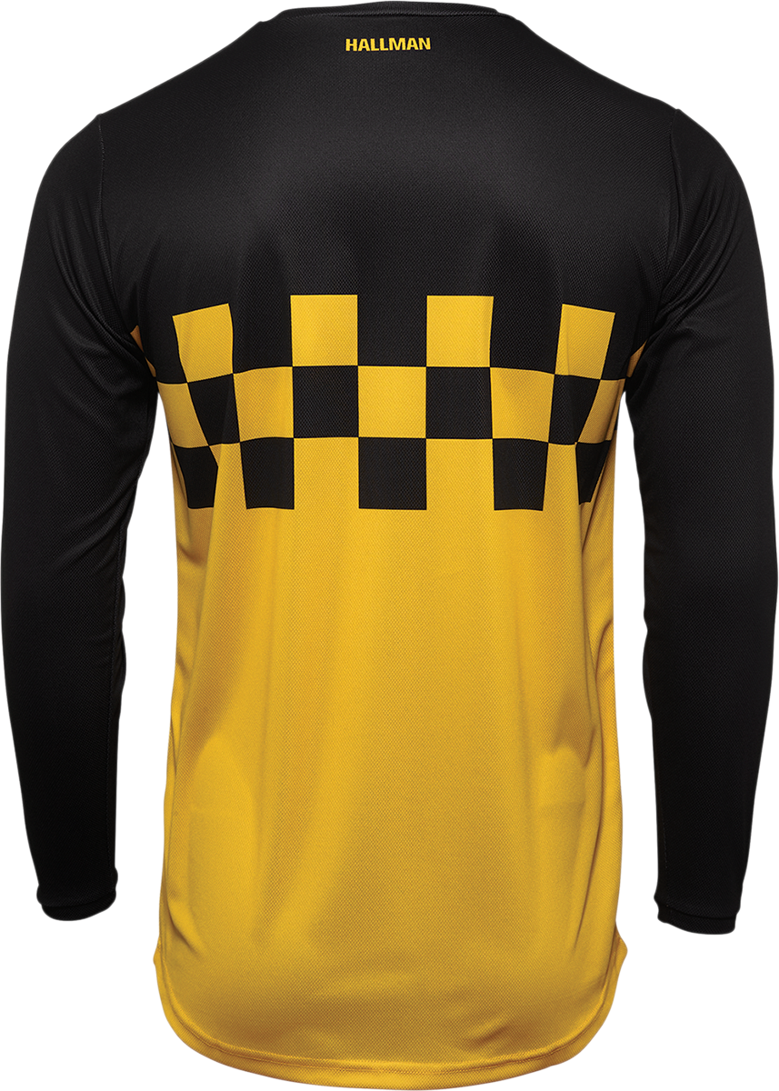 THOR Hallman Differ Cheq Jersey - Yellow/Black, Small - Part Number 2910-6587