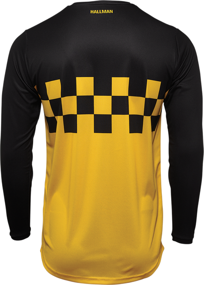 THOR Hallman Differ Cheq Jersey - Yellow/Black, Small - Part Number 2910-6587