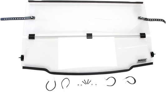 Moose Offroad Full Folding Windshield with Polished Finish - LEMA100-0026