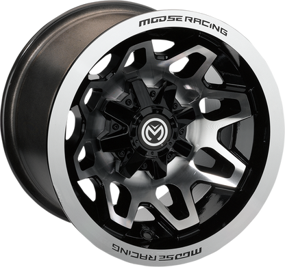 Moose Offroad 416M127156GBMF4 Machined Black 12x7 Wheel for 4x156 Bolt Pattern