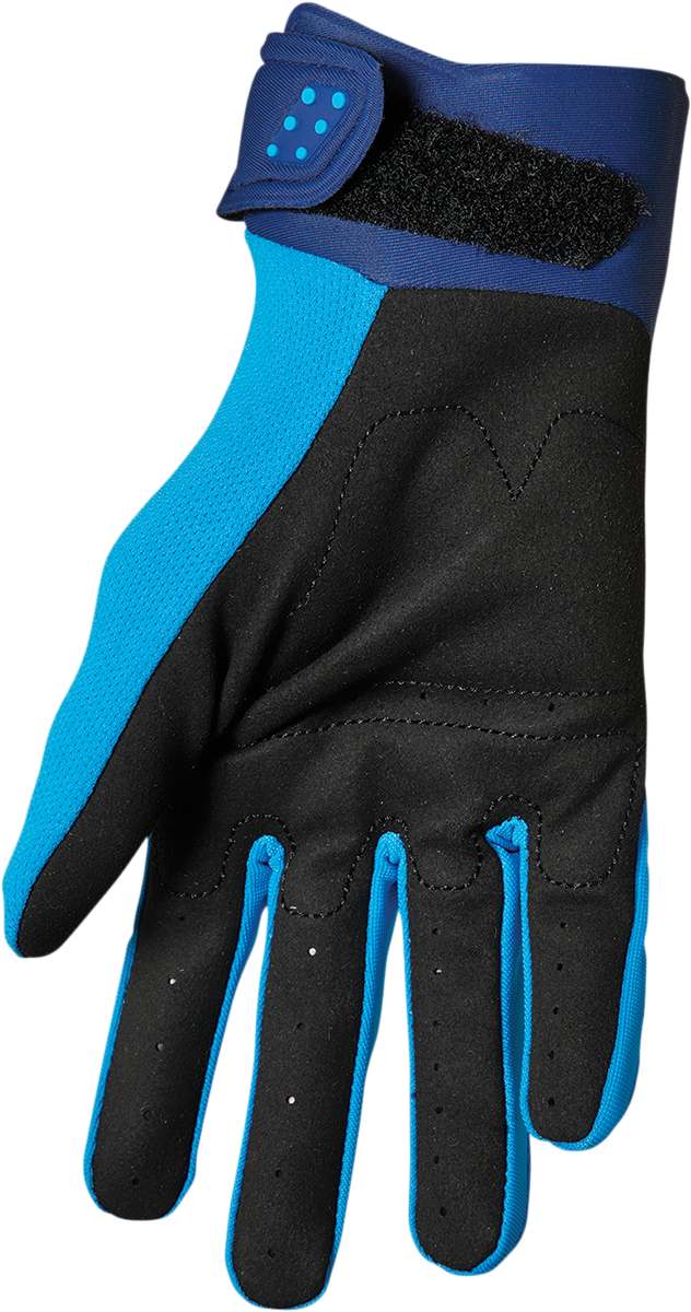 THOR Spectrum Gloves Small Blue/Navy Part 3330-6832 – Durable Motorcycle Riding Gloves with Touchscreen Compatibility