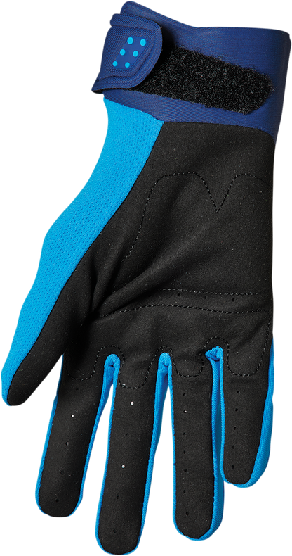 THOR Spectrum Gloves Small Blue/Navy Part 3330-6832 – Durable Motorcycle Riding Gloves with Touchscreen Compatibility