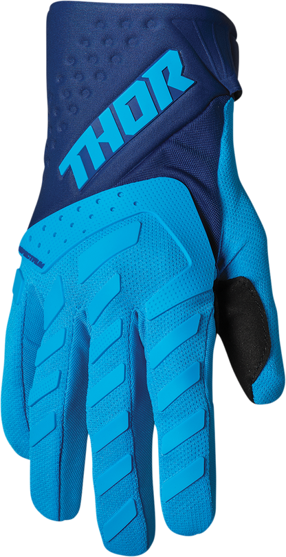 THOR Spectrum Gloves Small Blue/Navy Part 3330-6832 – Durable Motorcycle Riding Gloves with Touchscreen Compatibility
