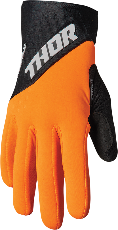 THOR Spectrum Cold Weather Gloves - Orange/Black, Small - Part Number 3330-6747