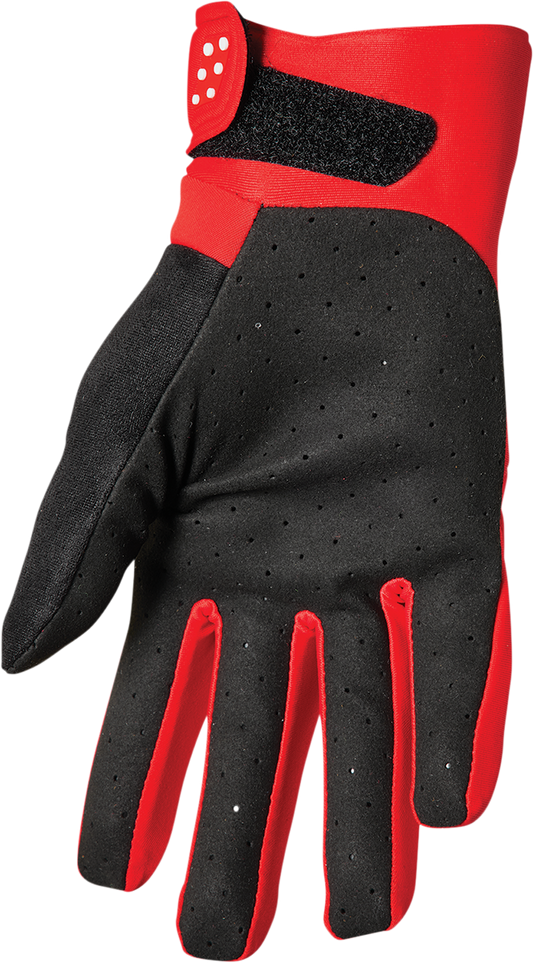 THOR Spectrum Cold Weather Gloves XS by THOR - Red/White, Part Number 3330-6758