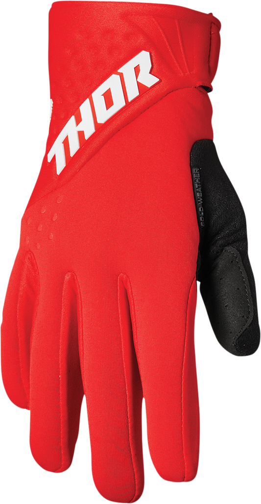 THOR Spectrum Cold Weather Gloves - Red/White, Large - Part Number 3330-6761