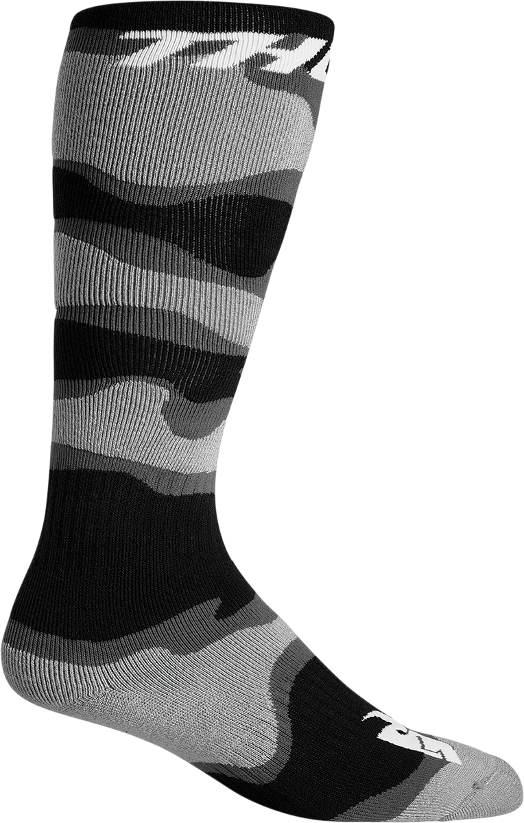 THOR Youth MX Camo Socks - Gray/White, Size 1-6 (Part No. 3431-0659)