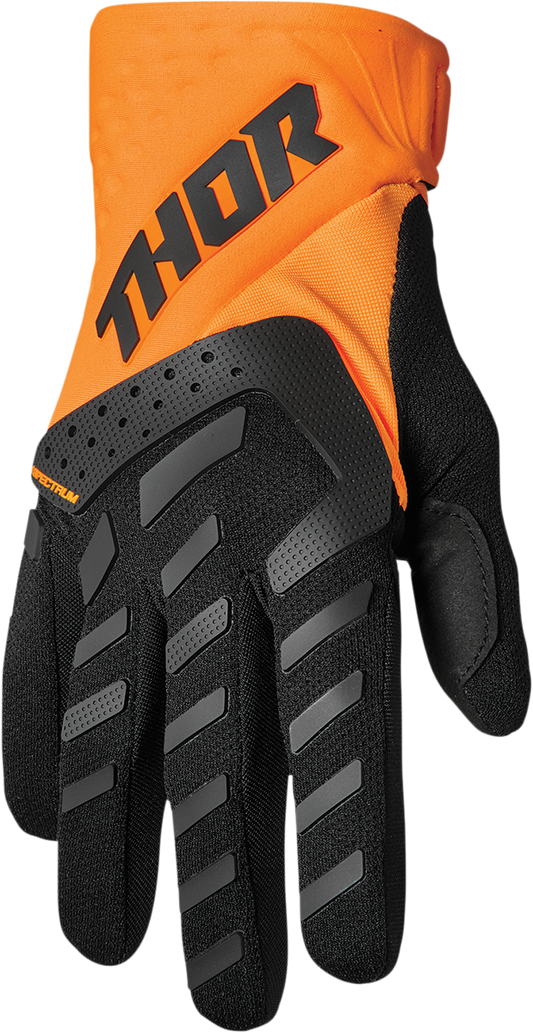 THOR Youth Spectrum Gloves - Orange/Black, Large | Part Number 3332-1616