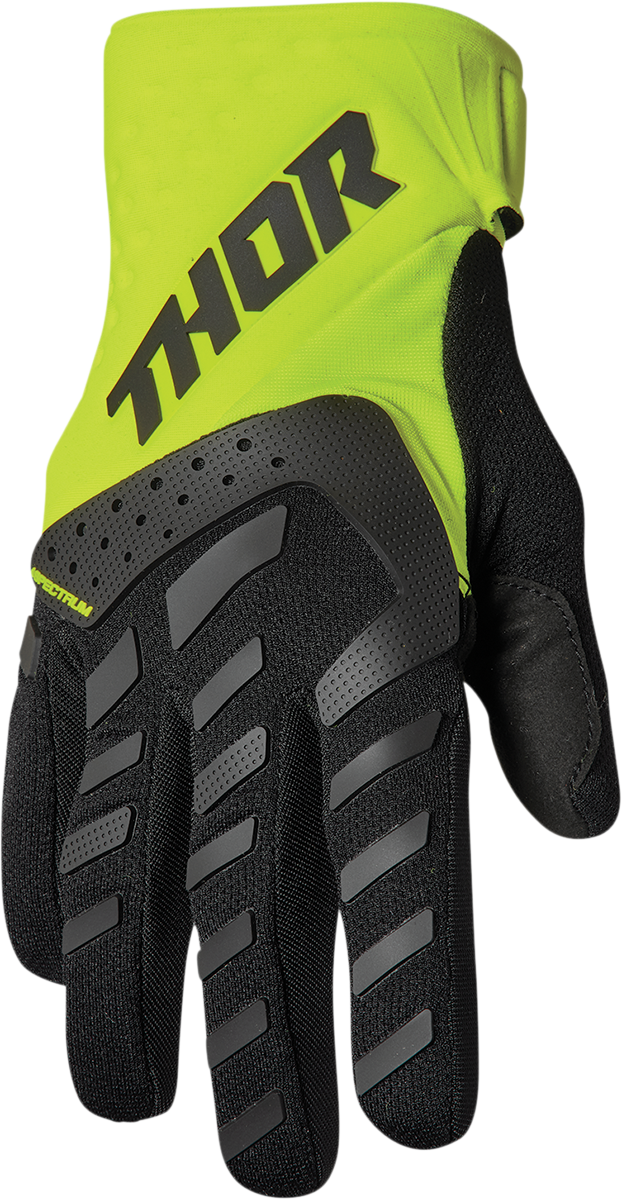 THOR Youth Spectrum Gloves Black/Acid - Part Number 3332-1617