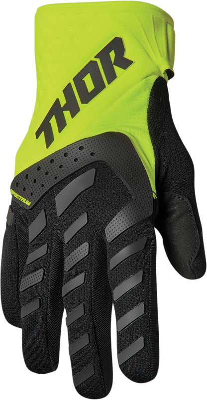 THOR Youth Spectrum Gloves Black/Acid - Part Number 3332-1617