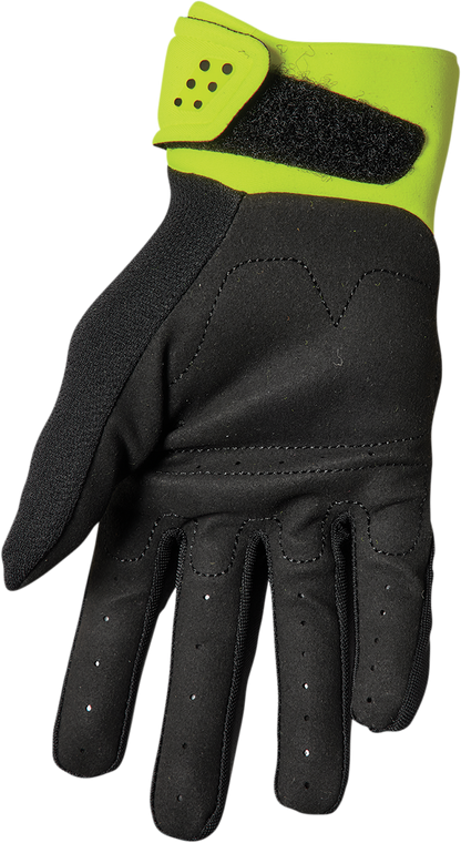 THOR Youth Spectrum Gloves Black/Acid - Part Number 3332-1617