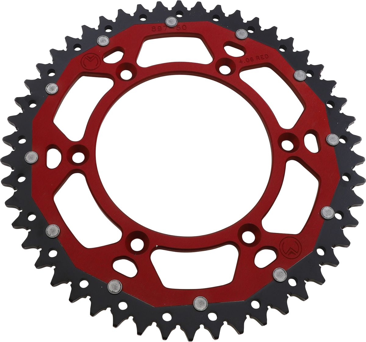 MOOSE OFFROAD Dual Sprocket - 50 Tooth Red for Gas Gas 1210-897-50-13X