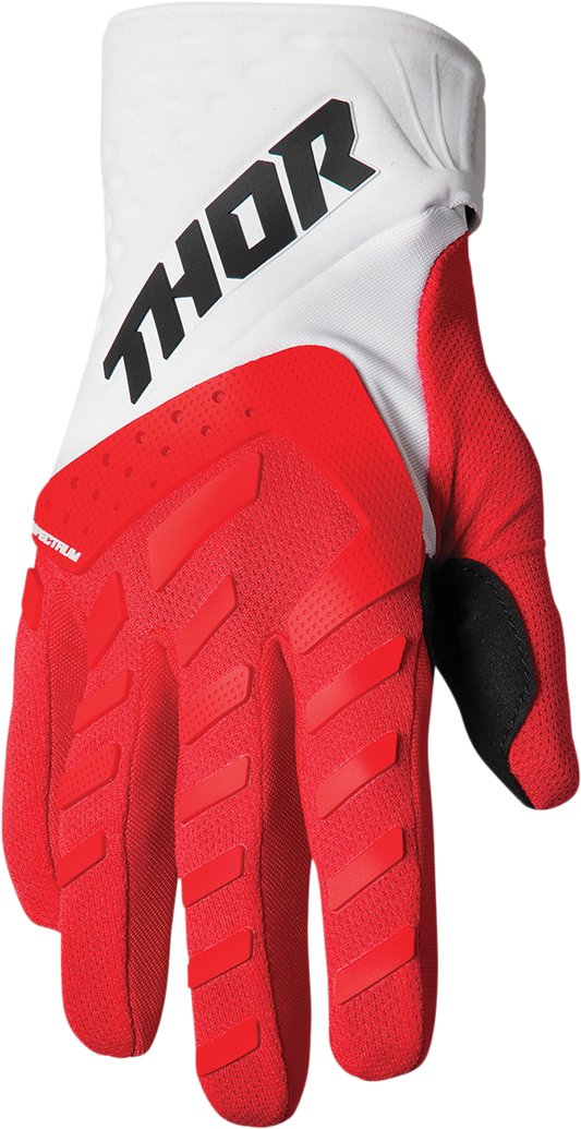 THOR Youth Spectrum Gloves - Red/White - XS (Part #3332-1608)