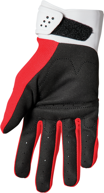 THOR Youth Spectrum Gloves - Red/White Large (Part #3332-1611)