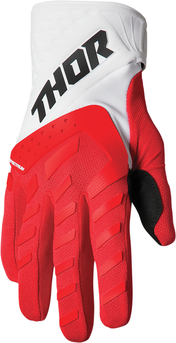 THOR Spectrum Gloves - Red/White Small - Model 3330-6838