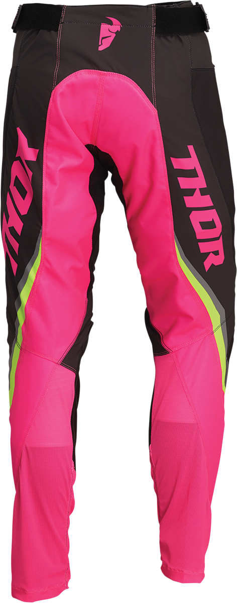 THOR Women's Pulse Rev Pants - Charcoal/Pink Fluo - US 7/8 (Part No. 2902-0297)