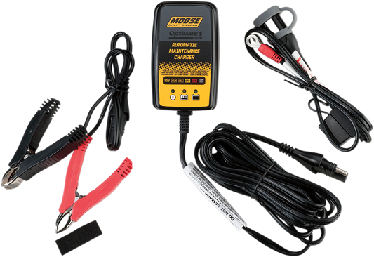 Moose Offroad Optimate 1 Battery Charger Duo TM-413 for 12V AGM, Gel, Lead-Acid, and Lithium Batteries
