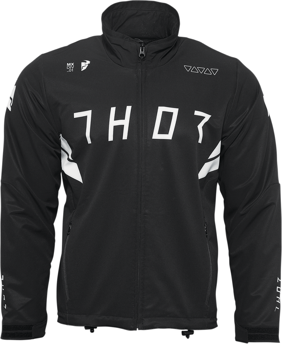 THOR Warmup Jacket - Black/White, Part No. 2920-0673