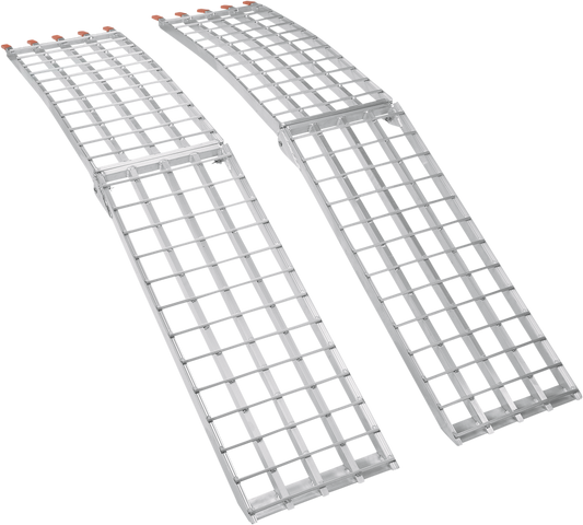 MOOSE OFFROAD UTV Folding Ramp UTV01-PUL – Durable Aluminum Construction with EZ-Grip Rubber Rests and Nylon Straps