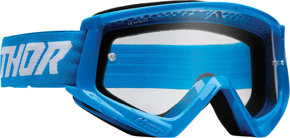THOR Youth Combat Goggle - Racer Blue/White (Part No. 2601-3052)