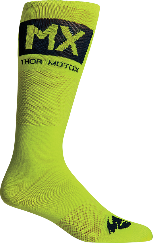 THOR MX Cool Socks - Acid / Midnight Black - Size 6-9 (Part No. 3431-0665)