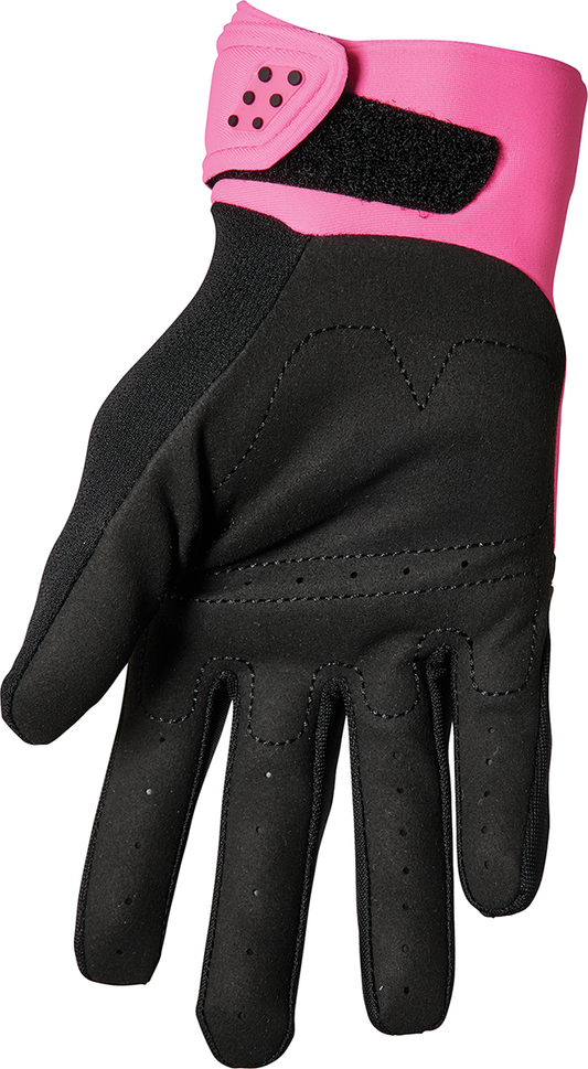 THOR Women's Spectrum Gloves Fluo Pink/Black Size XL - Part 3331-0210