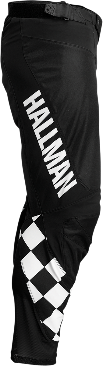 THOR Hallman Differ Cheq Pants – Black/White, US 36, Part No. 2901-9520
