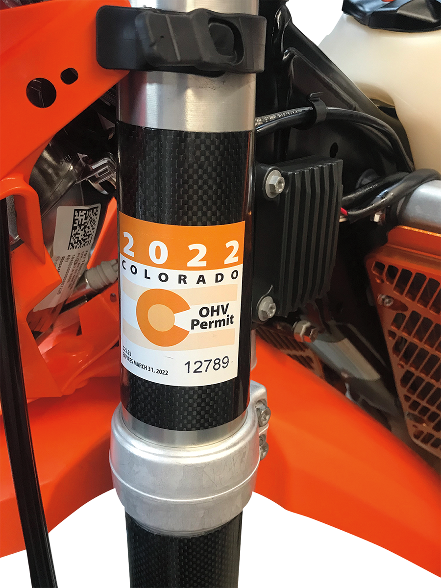 MOOSE OFFROAD Clip-On Registration Holder SH1 for Fork Legs