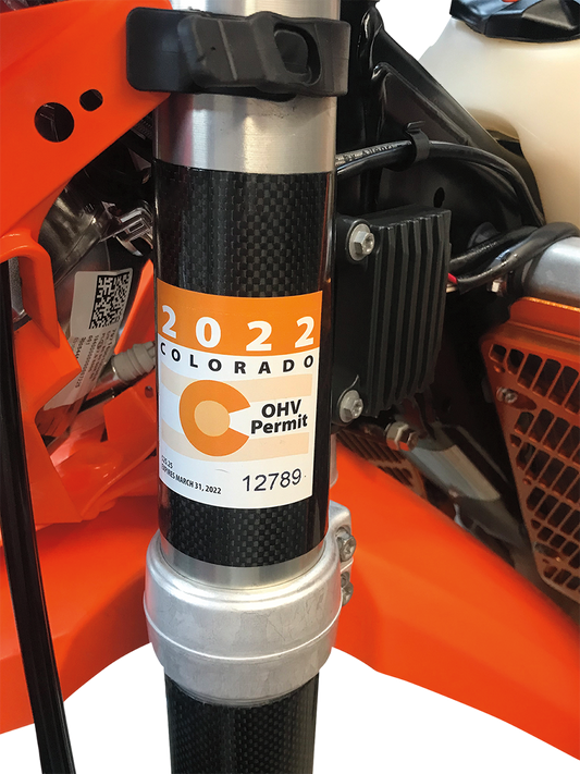 MOOSE OFFROAD Clip-On Registration Holder SH1 for Fork Legs