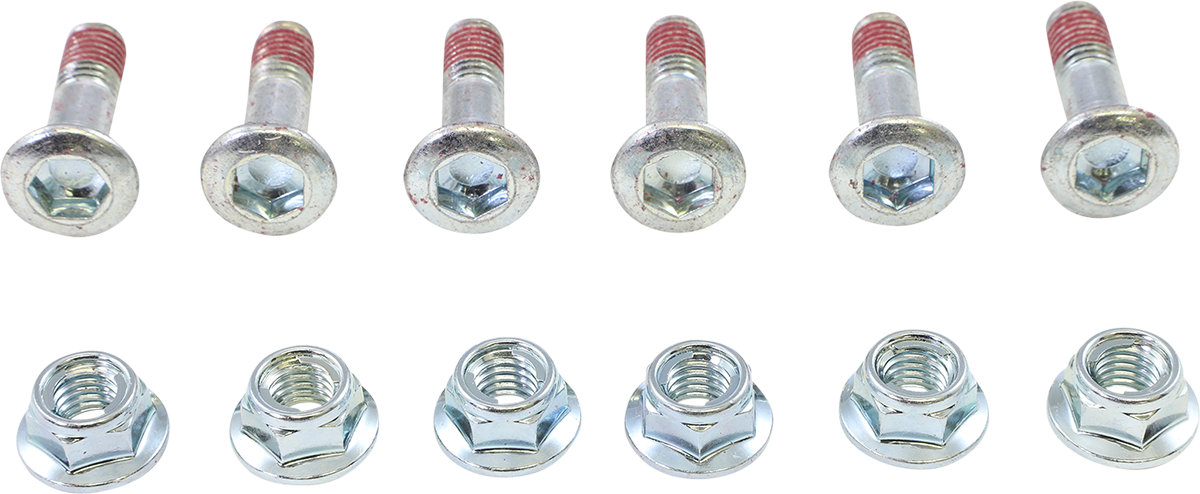 Moose Offroad Sprocket Bolts with Nuts – 6 Pack for Full-Size Japanese and European Off-Road and MX Models (Part #2008-HSM)