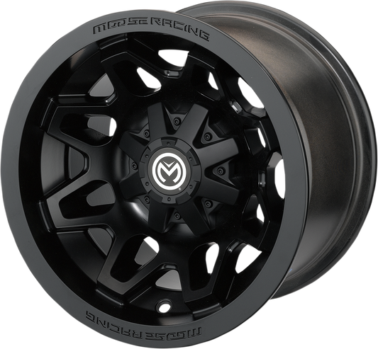 Moose Offroad 416X 15x7 Black Wheel for Front/Rear with Center Caps – Part Number 416MO157156MB55