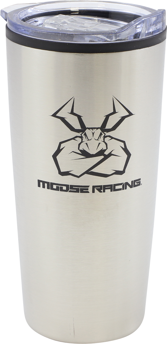 Moose Offroad Branded Tumbler - 17 fl oz Stainless Steel with Logo and Slide-to-Close Lid