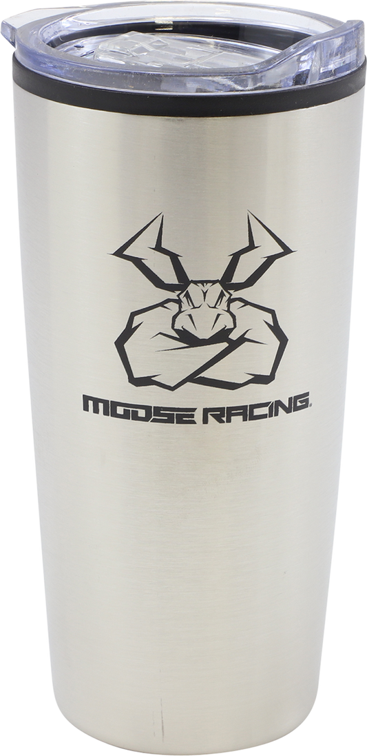 Moose Offroad Branded Tumbler - 17 fl oz Stainless Steel with Logo and Slide-to-Close Lid