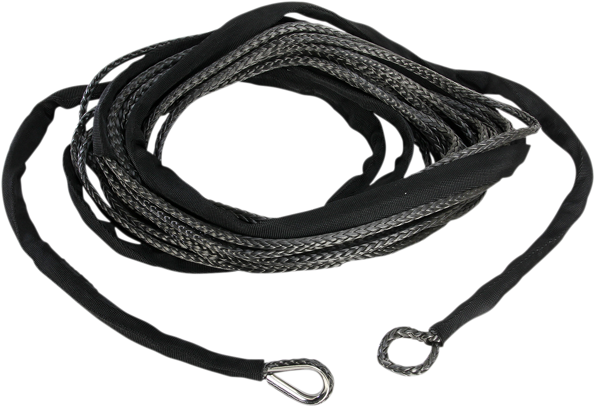 MOOSE OFFROAD Winch Rope - Black 3/16 inch x 50 ft, Part 600-5050