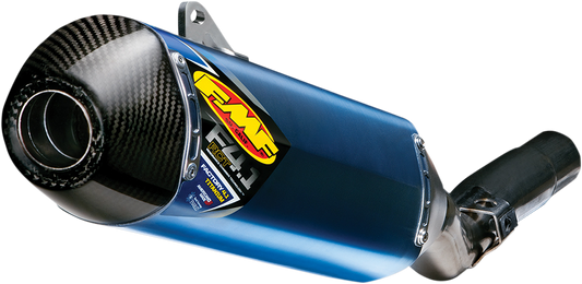 FMF Factory 4.1 RCT Slip-On Muffler for FE 250/350 – Anodized Titanium with Carbon Fiber End Cap, Part Number 045561