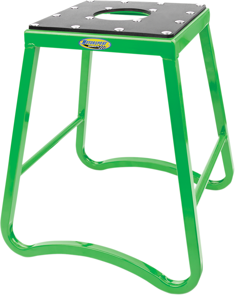 MOTORSPORT PRODUCTS SX1™ Green Stand with Arched Legs and Oil Drain Access - Part 96-2105
