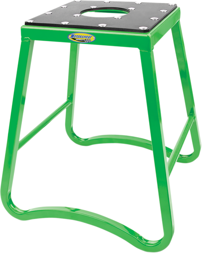 MOTORSPORT PRODUCTS SX1™ Green Stand with Arched Legs and Oil Drain Access - Part 96-2105