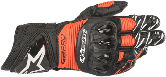 Alpinestars GP Pro RS3 Gloves - Black/Fluo Red, 2XL - Part 3556922-1030-2X