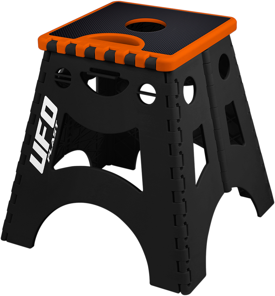 UFO Folding Bike Stand AC02428#F - Compact Black and Orange Bicycle Support