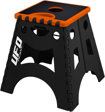 UFO Folding Bike Stand AC02428#F - Compact Black and Orange Bicycle Support