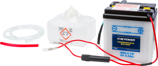 Fire Power 6N5.5-1D 6V Battery with Acid for Honda CT90