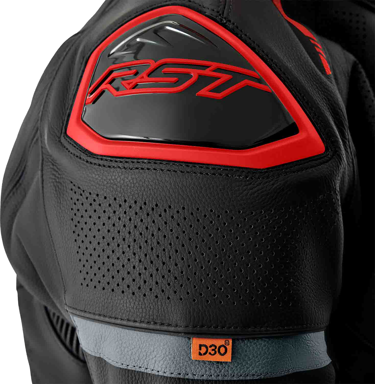 RST S1 D3o Leather Jacket Black, Gray & Red XL – Stylish Motorcycle Gear