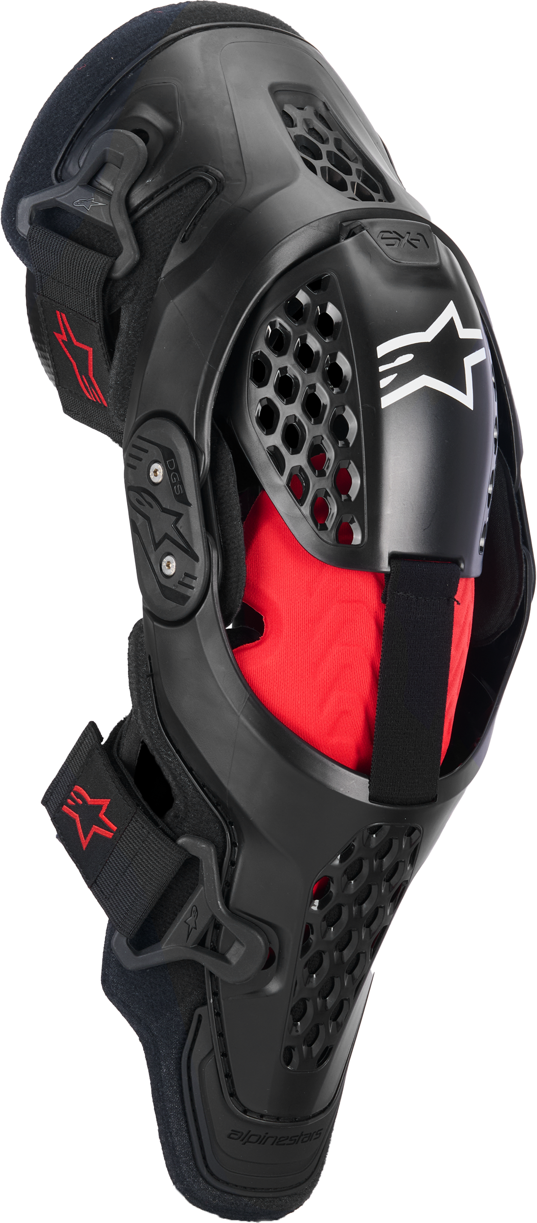 ALPINESTARS SX-1 PLASMA KNEE PROTECTOR BLK/RED/COOL GRY 2XL