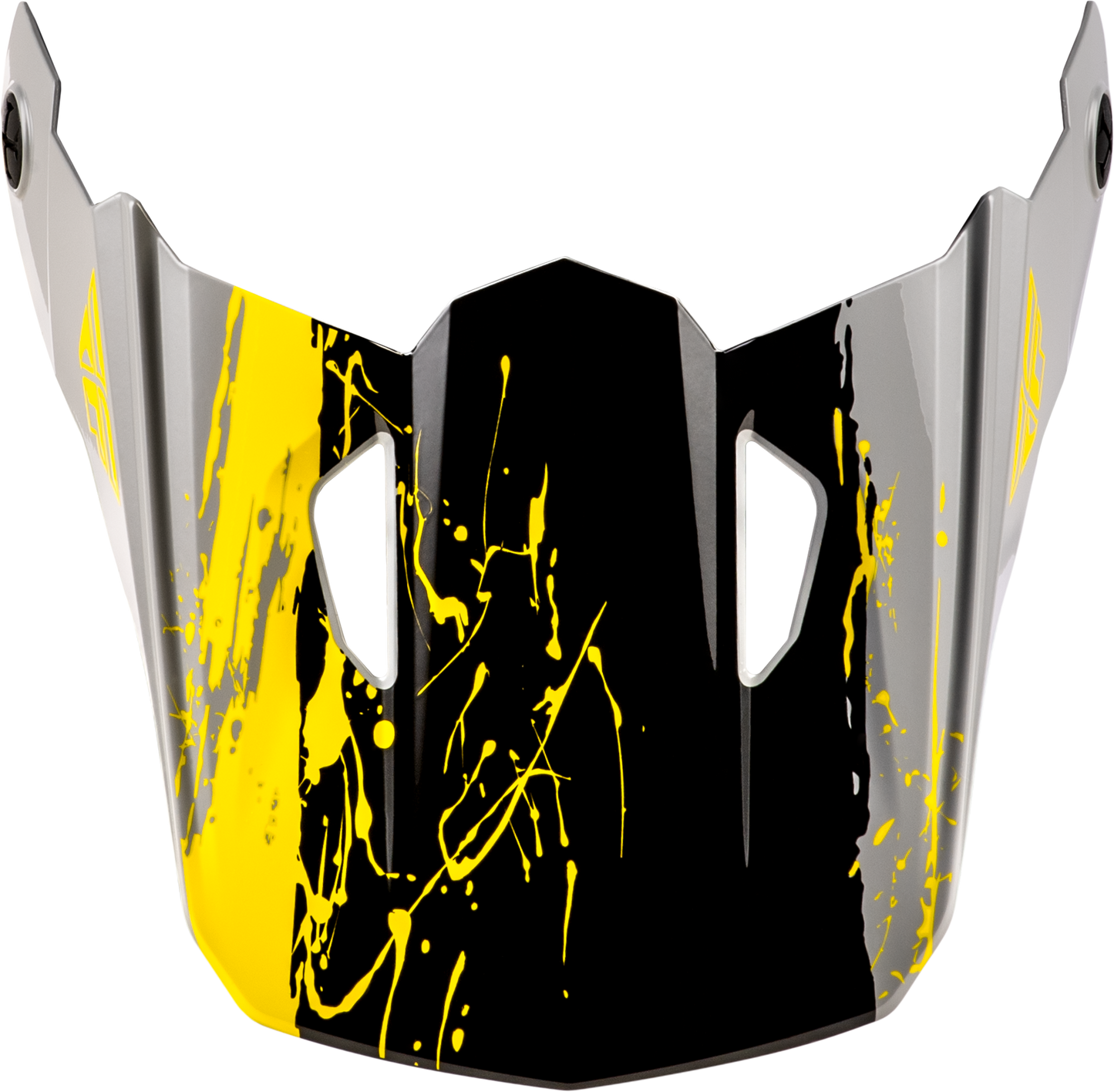 Fly Racing Youth Kinetic Drip Motorcycle Helmet Visor Grey/Black/Yellow - Part Number 73-8679VY